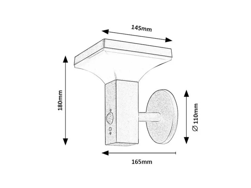 Záhradné svietidlo solárne Rabalux 77044 4W 400lm 3000K IP44,senzor